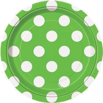 8 PLATOS TOPOS VERDE 18 CM