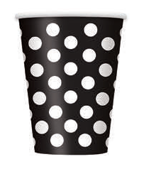 8 VASOS TOPOS NEGROS