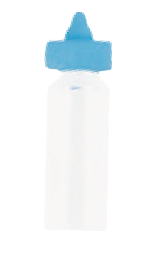 24 MINI BIBERONES AZUL