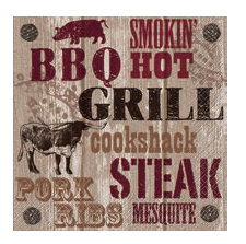 20 SERV. 33X33CM BARBACOA