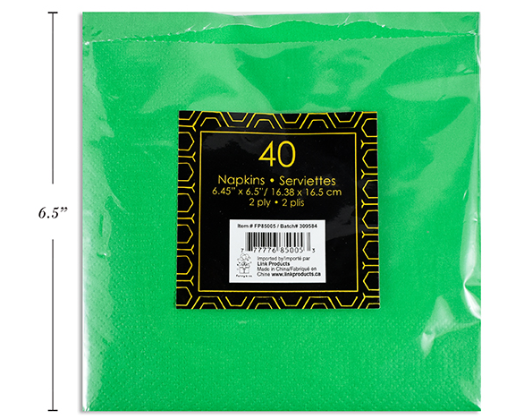 SERVILLETAS LN 40UDS VERDE