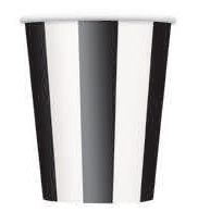 6 VASO RAYAS NEGRO