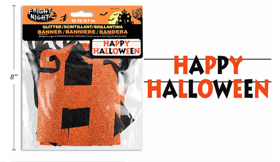 BANNER HAPPY HALLOWEEN 12 PIES