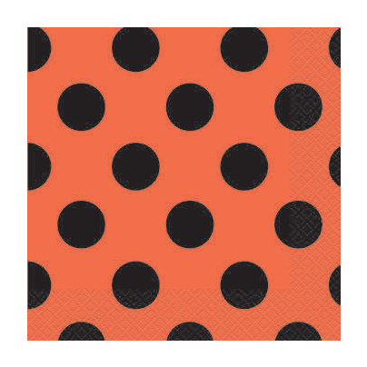 SERV. NARANJA CON TOPOS NEGROS