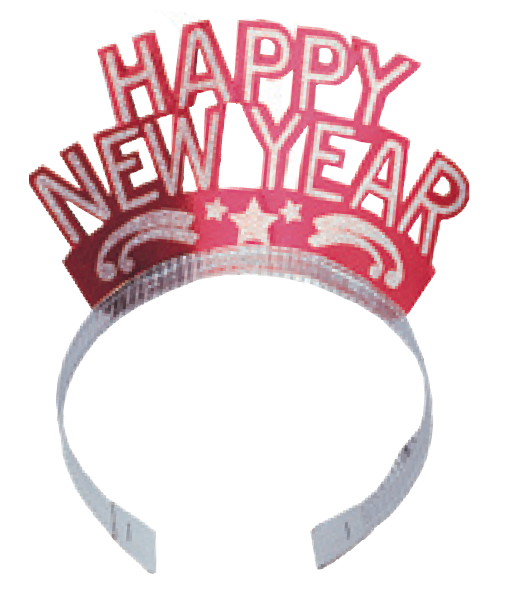 12 TIARAS GLIT H NEW YEAR ROJA