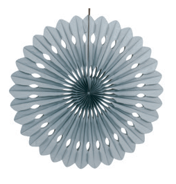 ABANICO DECORATIVO PLATA