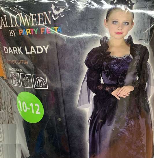 DISFRAZ DAMA NEGRA 10-12 AÑOS