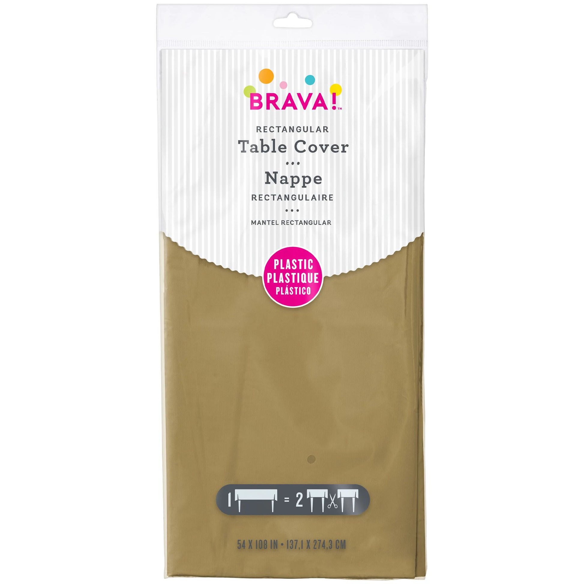 MANTEL PLASTICO ORO