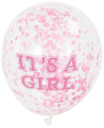 6  GLOBOS ITS A GIRL CON CONFE