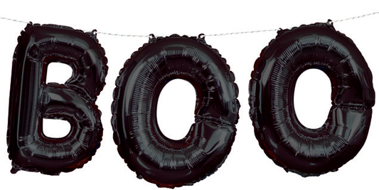 BANNER GLOBOS BOO NEGRO 35CM