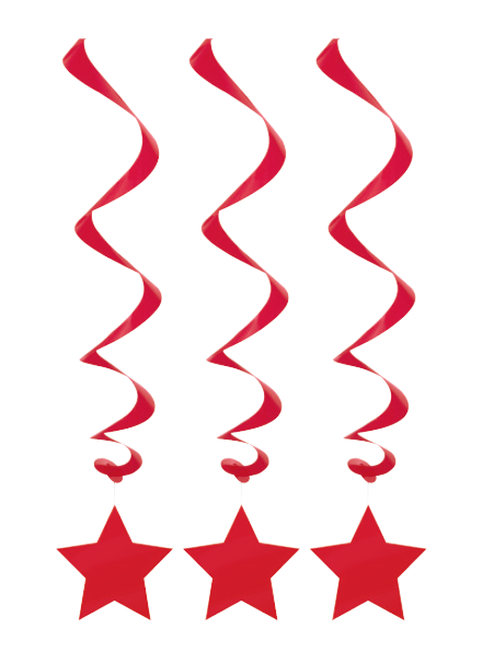 COLGANTE ESPIRAL ESTRELLA ROJO
