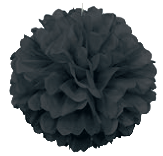 3 COLGANTES FLUFFY NEGROS