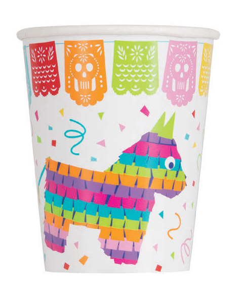 8 VASOS FIESTA MEXICANA