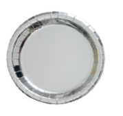 8 PLATOS PLATA  22CM