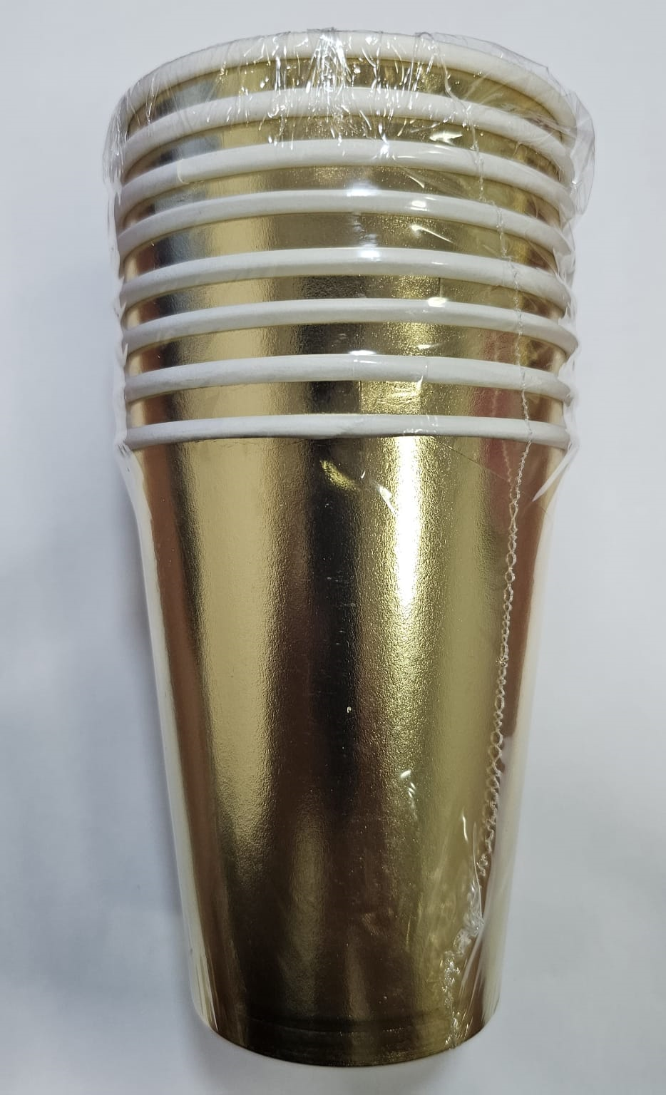 8 VASOS ORO METALIZADO 8UDS