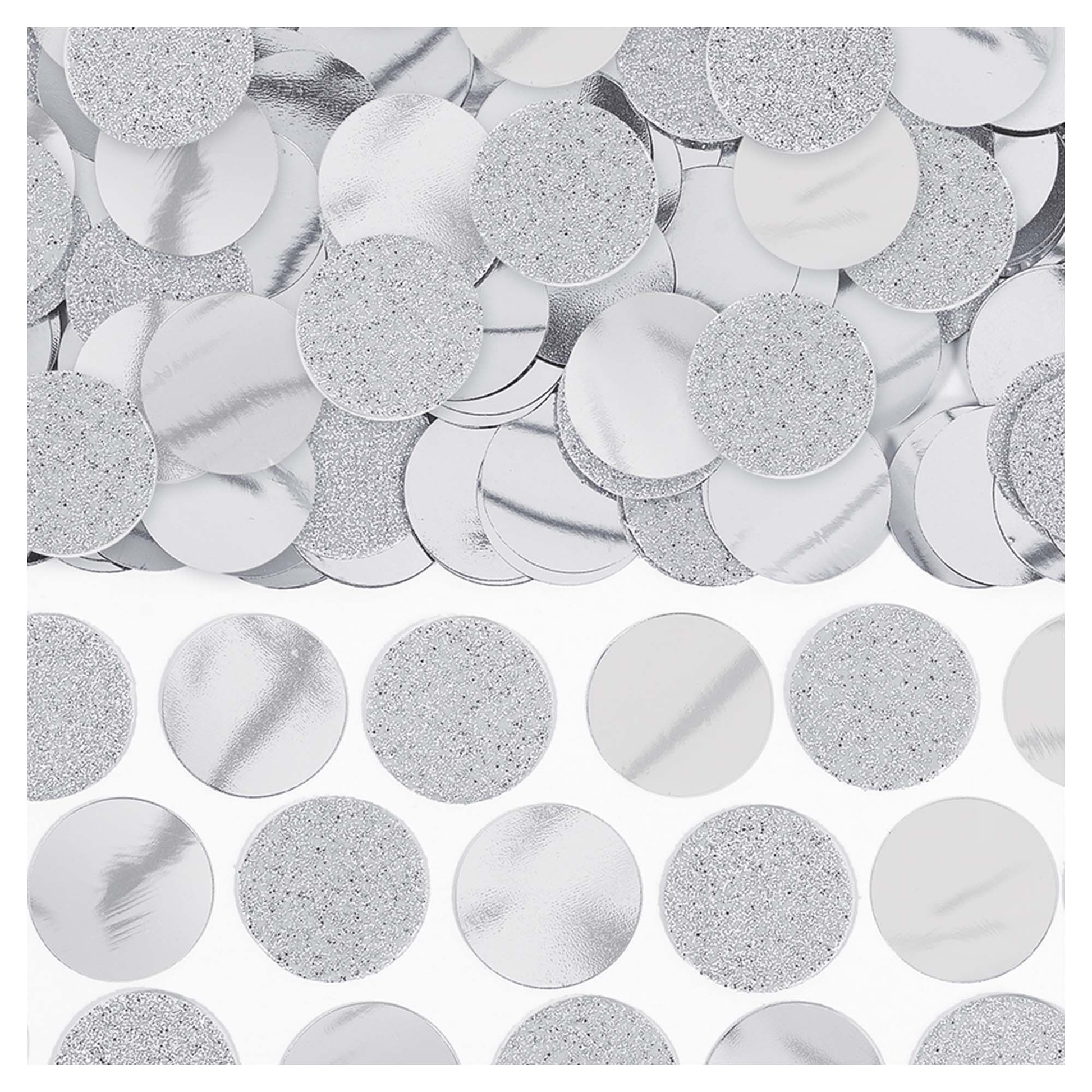 CONFETI CIRCULO PLATA FOIL 63G