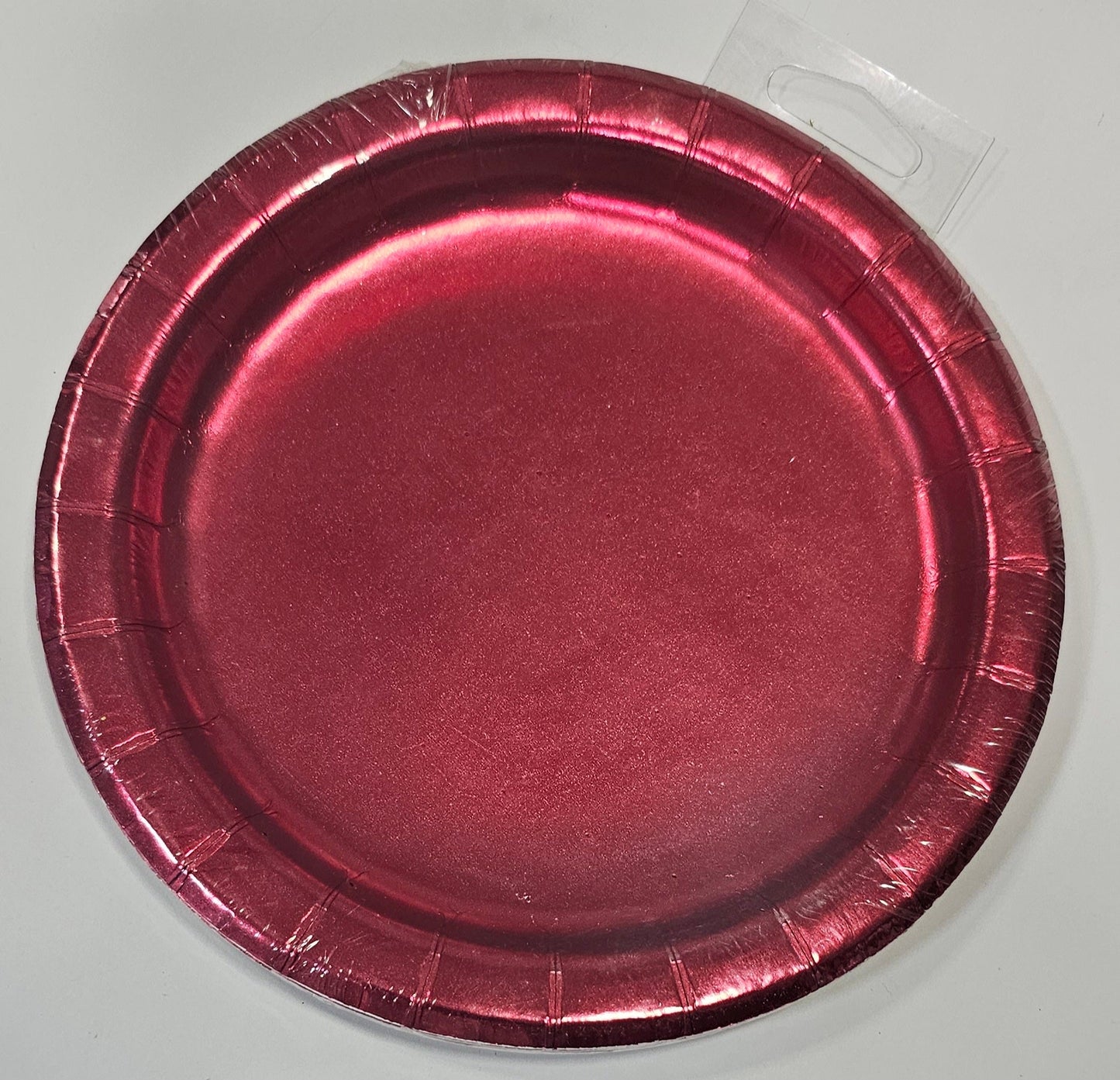 8 PLATOS ROJO METALIZADO 18CM