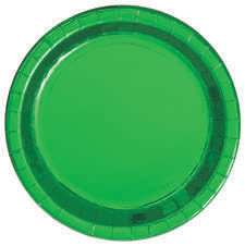 8 PLATOS VERDE METALIZADO 18CM