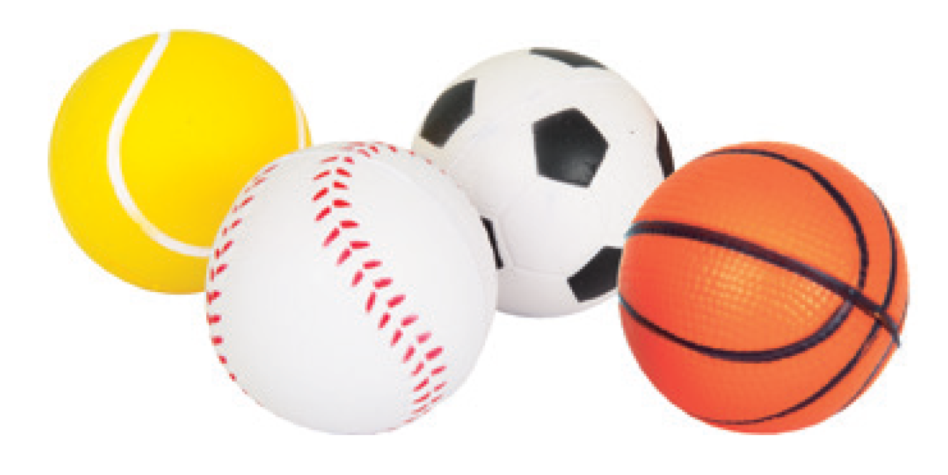 4 PELOTAS DE FOAM SURTIDAS EN