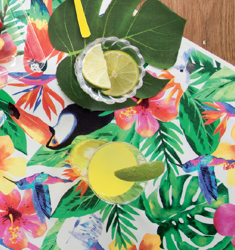 MANTEL TROPICAL LUAU  135X210C