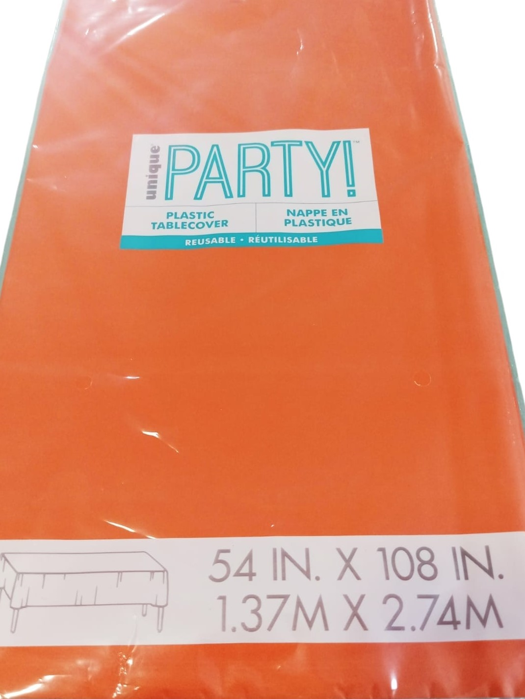 MANTEL PLASTICO NARANJA A