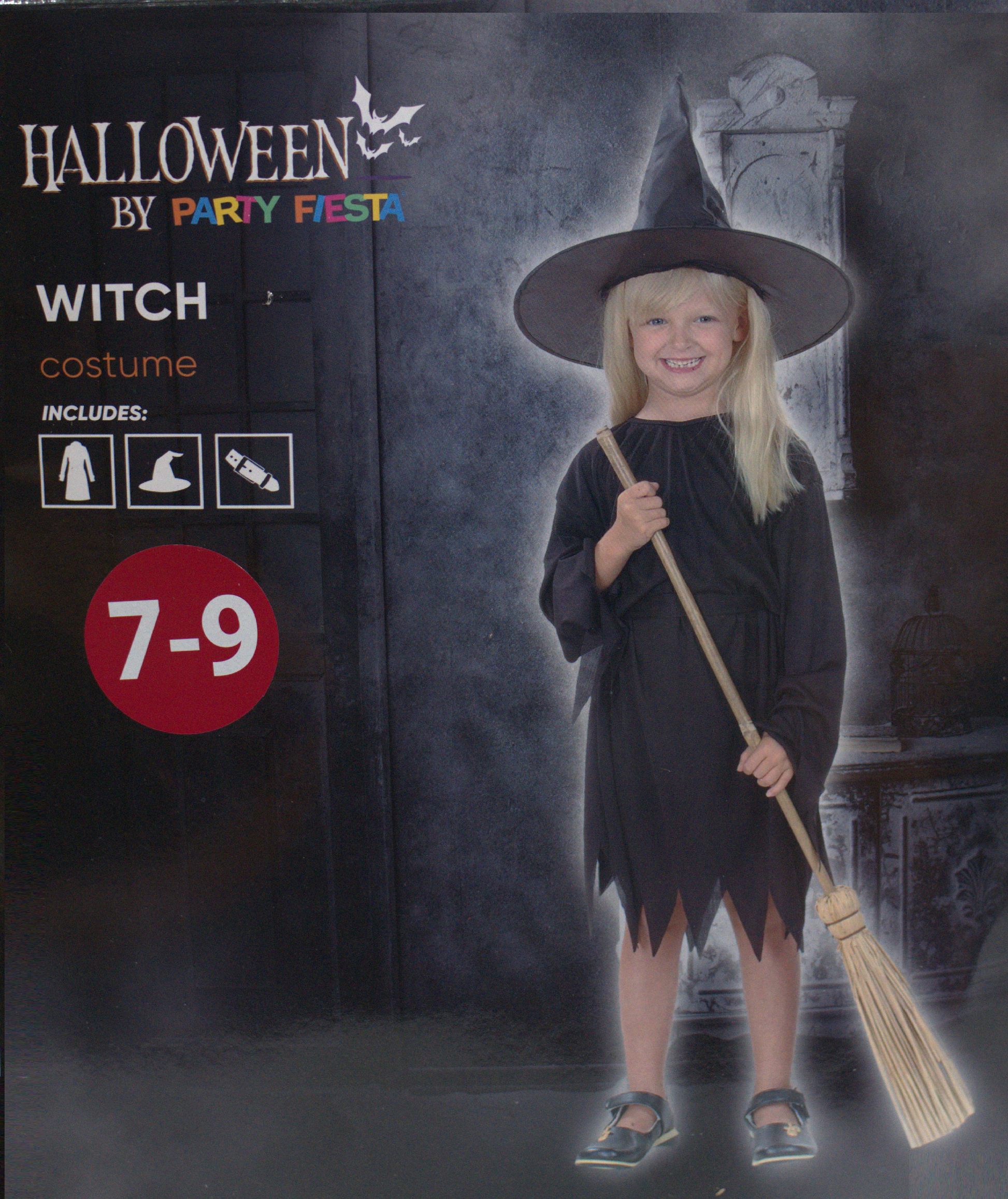 DISFRAZ NEGRO BRUJITA (7-9) M