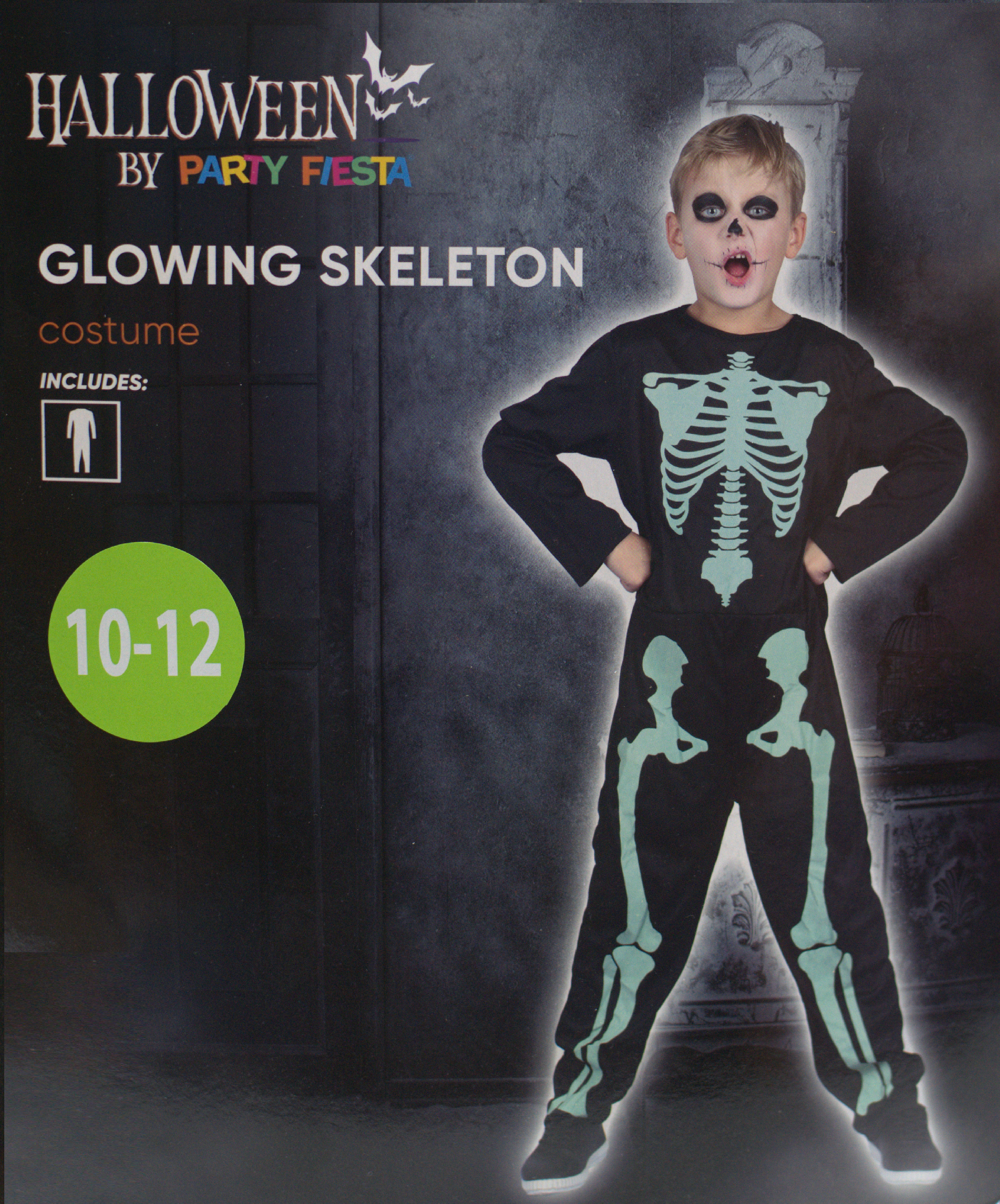 DISFRAZ ESQUELETO GLOW (10-12