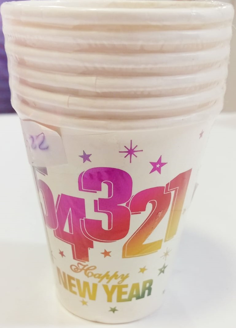 6  VASOS RAINBOW NEW YEAR