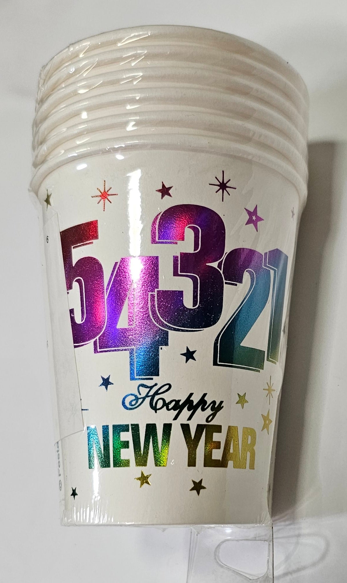 6  VASOS RAINBOW NEW YEAR