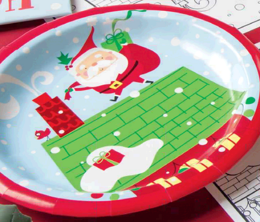 8 PLATOS SANTA COLORIDO 18CM