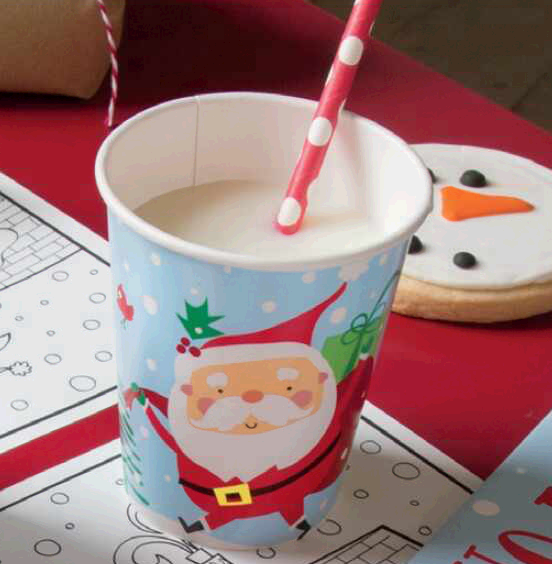 8 VASOS SANTA COLORIDO 9OZ