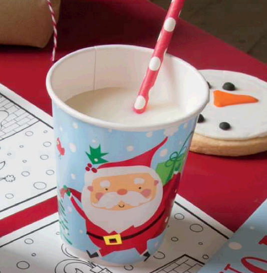 8 VASOS SANTA COLORIDO 9OZ