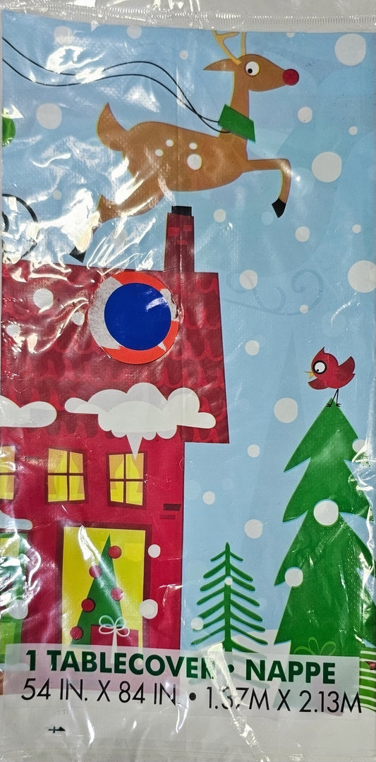 MANTEL SANTA COLORIDO  135X210