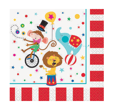 16 SERVILLETAS CIRCO