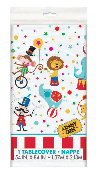 MANTEL PLASTICO CIRCO 137 X 2