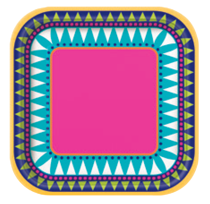 10 PLATOS BOHO FIESTA 18 CM