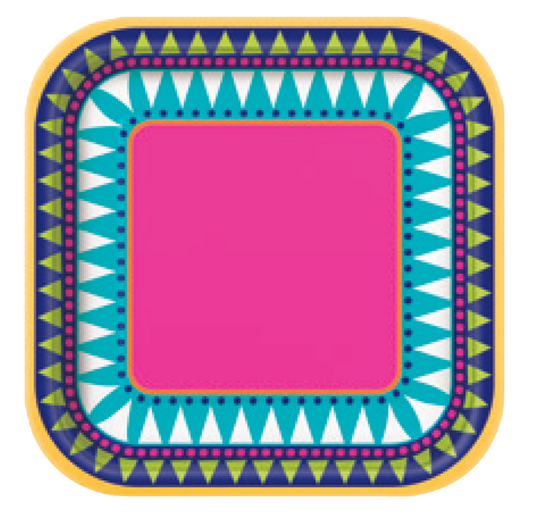 10 PLATOS BOHO FIESTA 18 CM