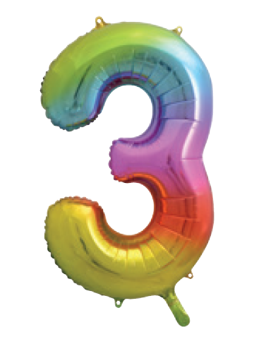 GLOBO FORMA N.3 ARCOIRIS PAS