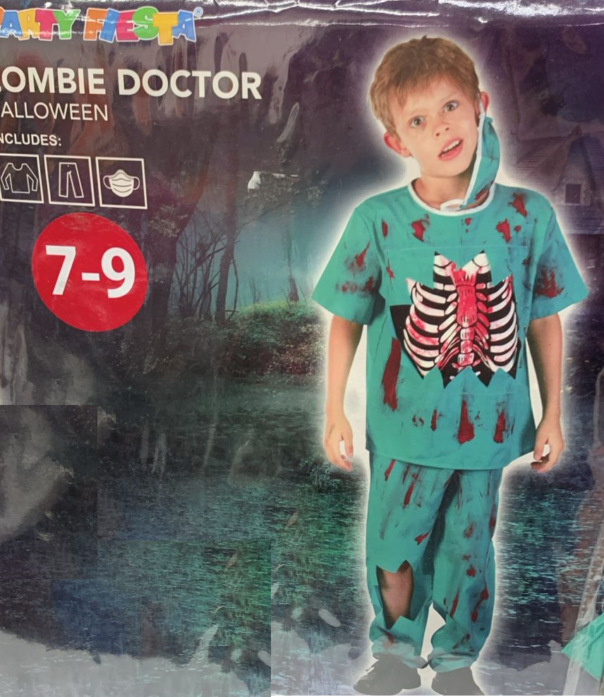 DISFRAZ MÉDICO ZOMBIE (7-9)