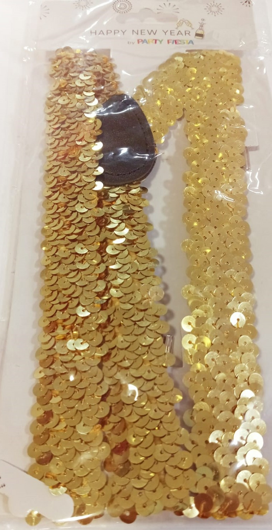TIRANTES LENTEJUELAS ORO