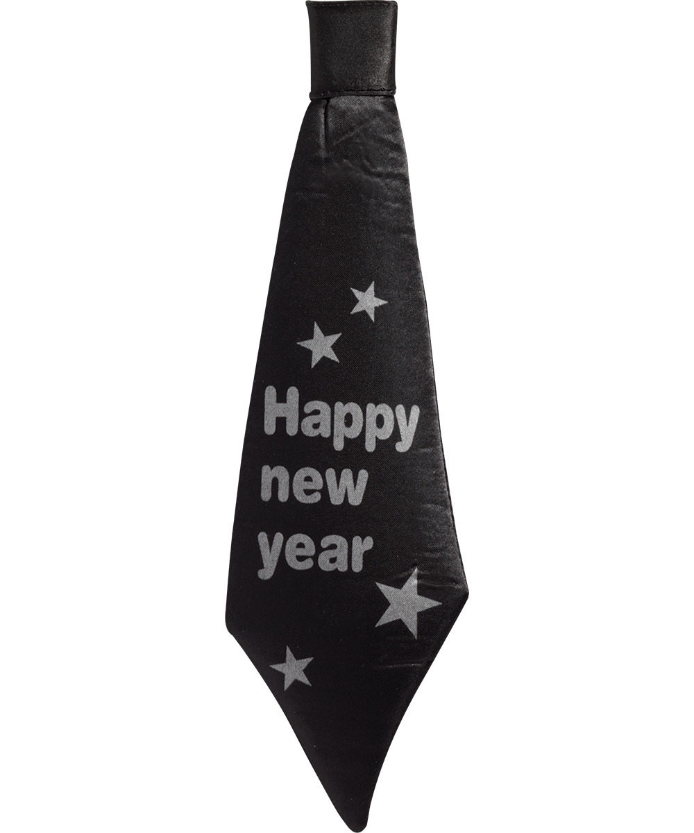 CORBATA HAPPY NEW YEAR NEGRA 2