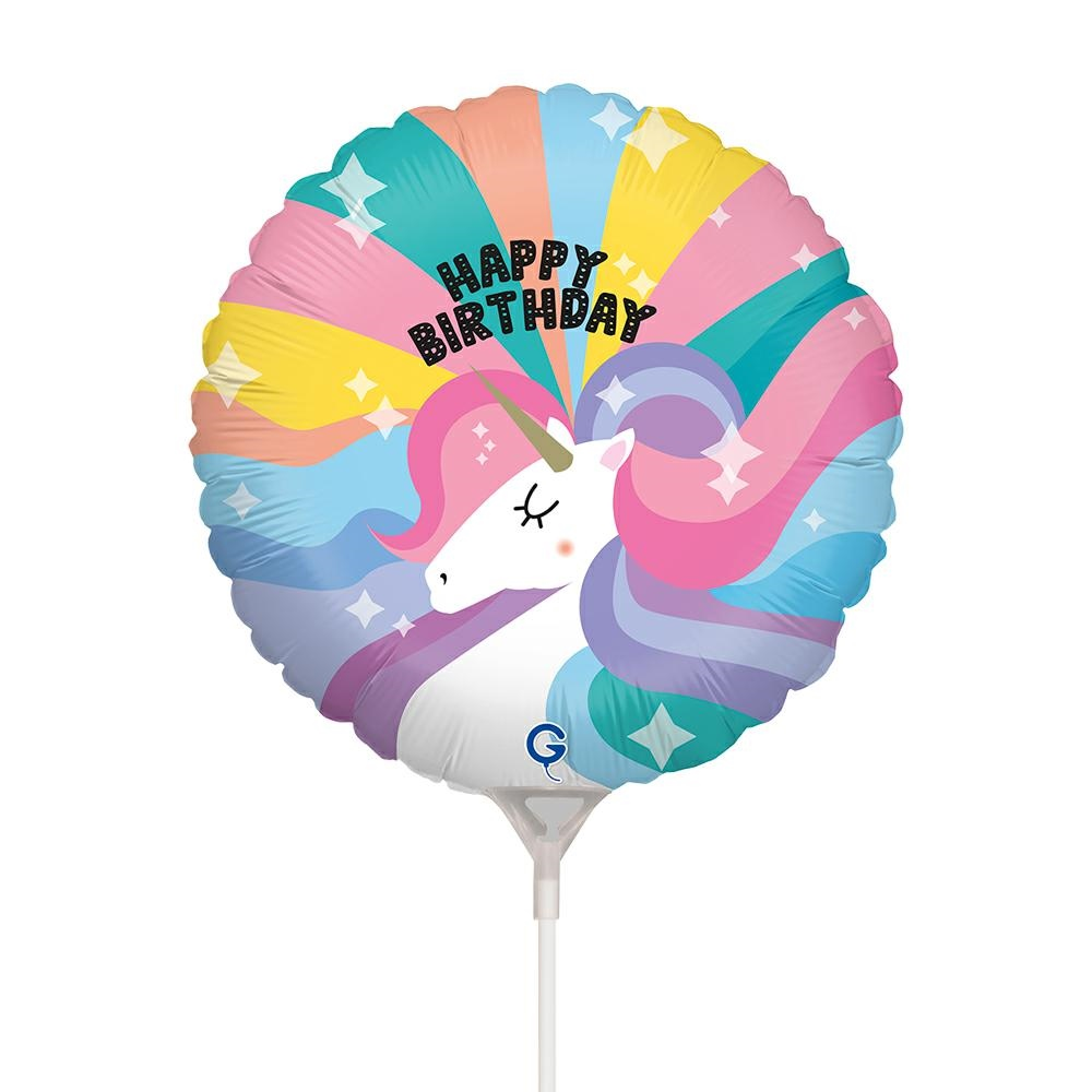 GLOBO MINI MYLAR HB UNICORNIO