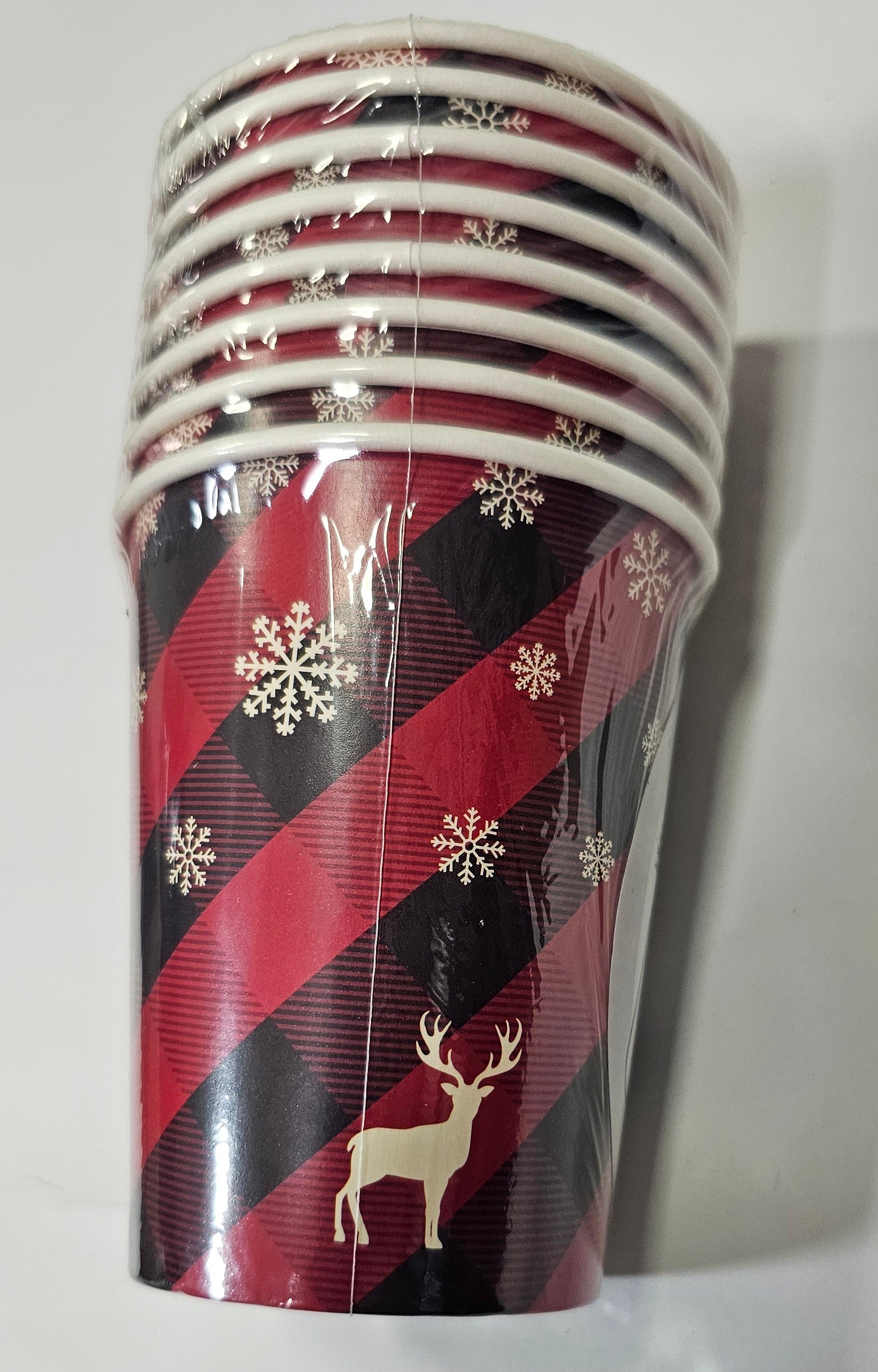 8 VASOS PAPEL CONJUNTO VICHY