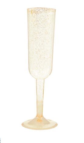 COPA CAVA PLASTICO ORO GLITTE