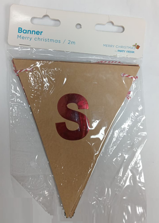 BANDERIN MERRY CHRISTMAS KRAF