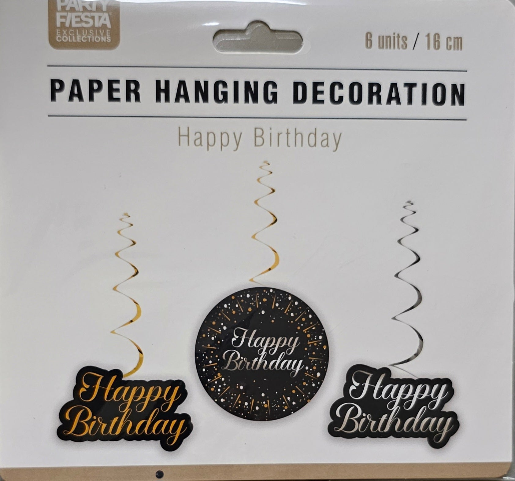 6 ESPIRALES PARTY DESTELLOS OR