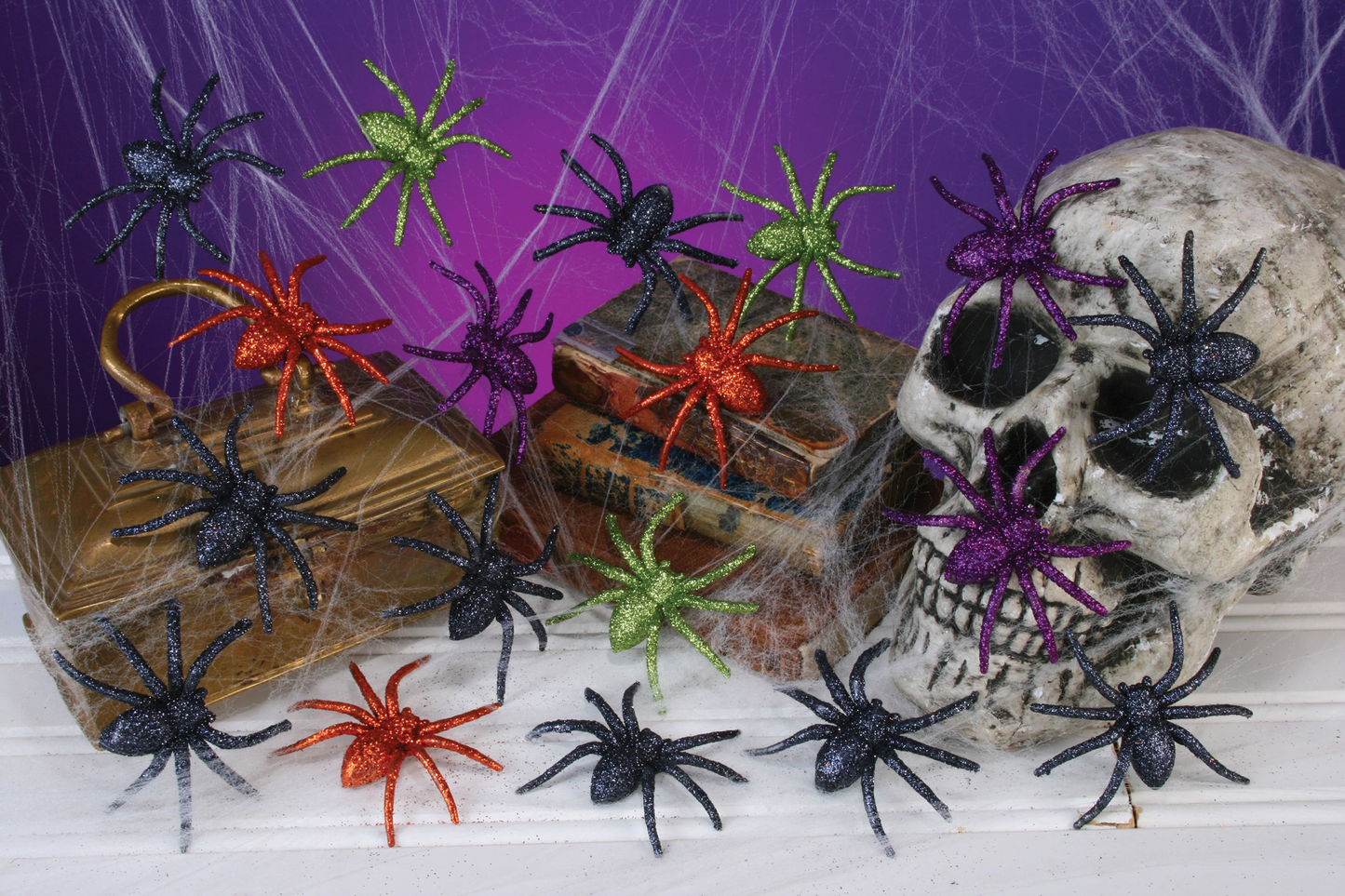 6 ARAÑAS GLITTER