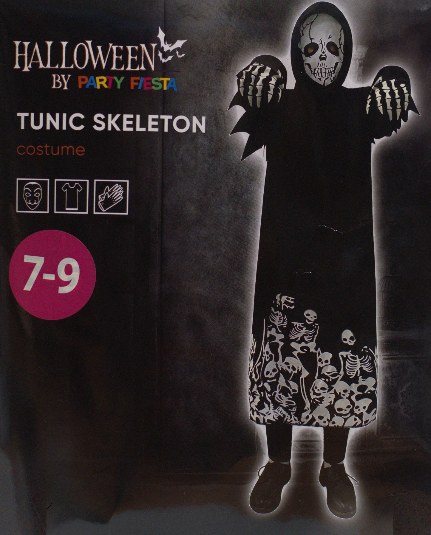 DISFRAZ ESQUELETO TÚNICA (7-9)
