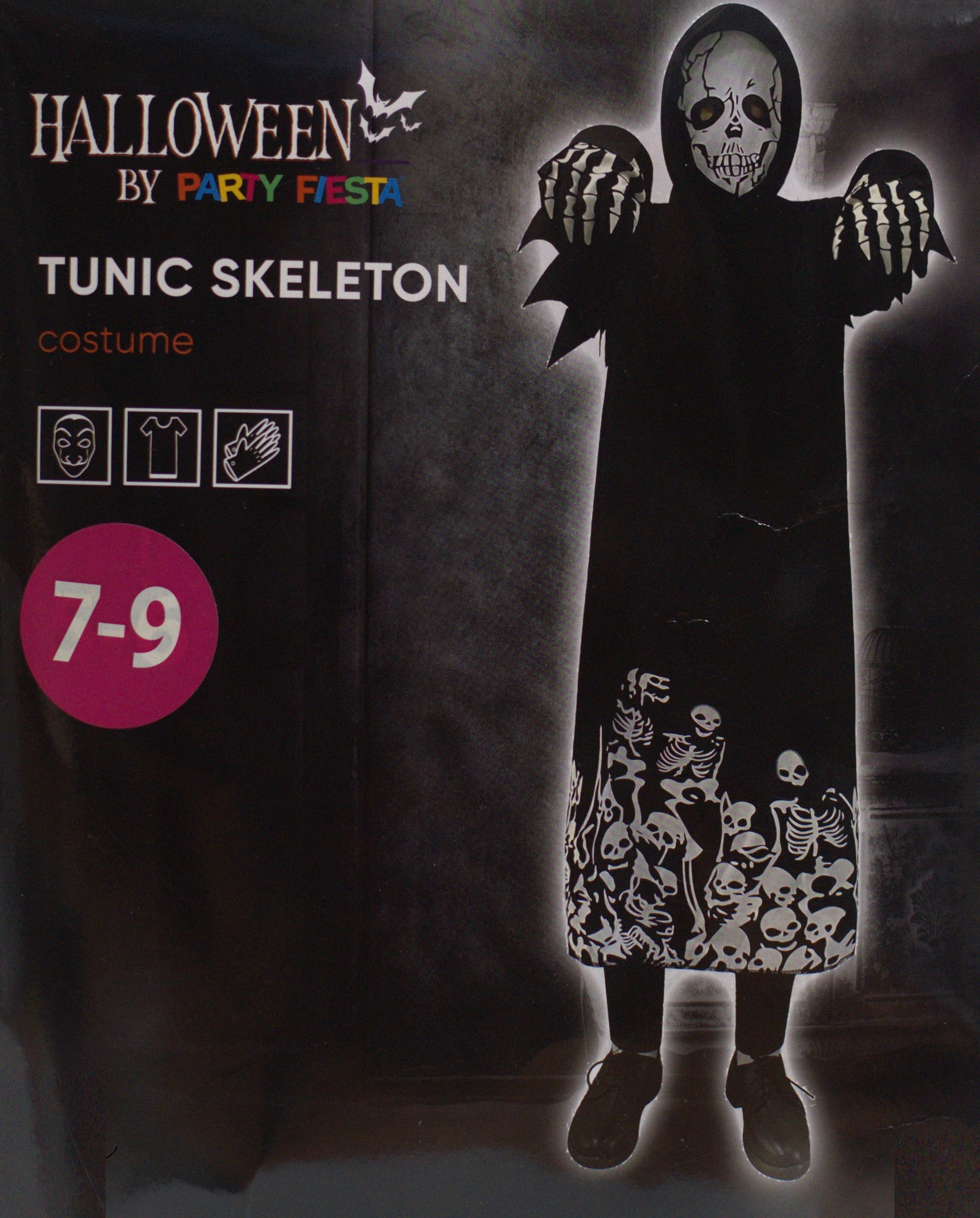 DISFRAZ ESQUELETO TÚNICA (7-9)