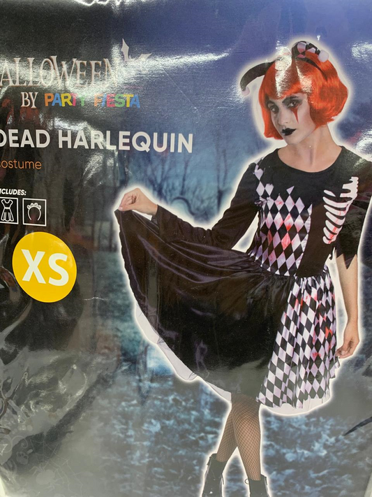 DISFRAZ ARLEQUINA MALÉFICA (XS